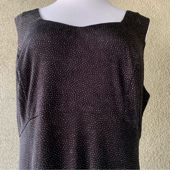 🔥5/$20🔥 “Onyx Nite” Black Sparkle High Low Midi-Dress size 20 - Picture 9 of 12